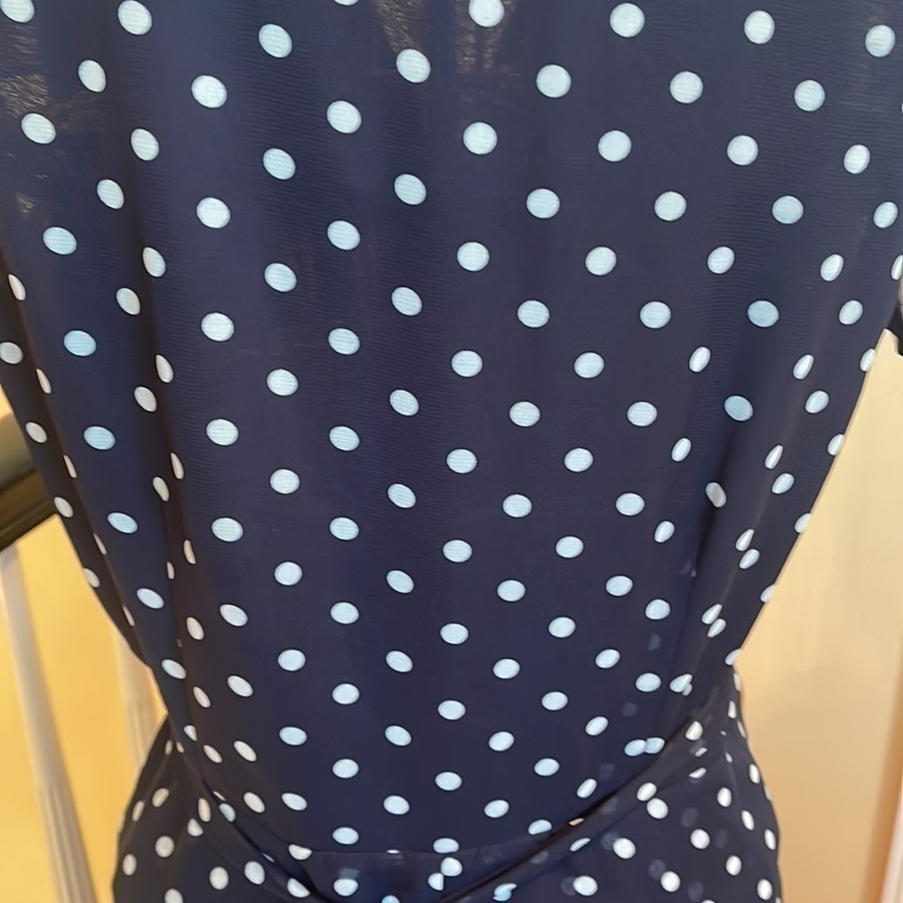 Betsy Johnson 🎈sale🎈blue dress with white polkadots - Picture 6 of 8